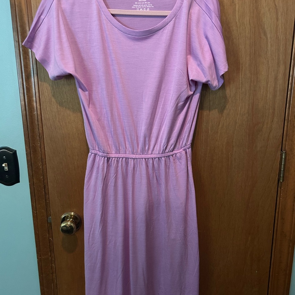 XS Extra Small Wool& WoolAnd Marin dress in Wild Orchid short sleeve maxi merino